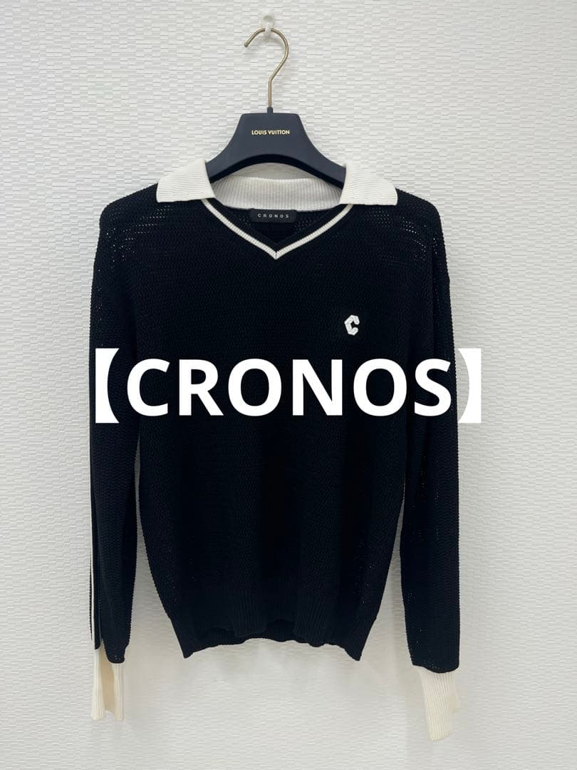 【美品】CRONOS WOMEN クロノス レディース メッシュニット トップス