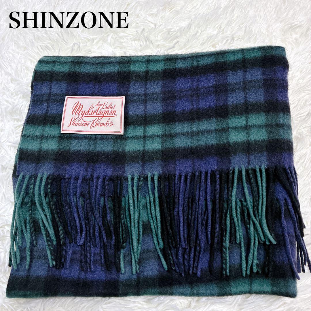 【美品】 シンゾーン 大判 ストール カシミヤ マイダルタニアン チェック