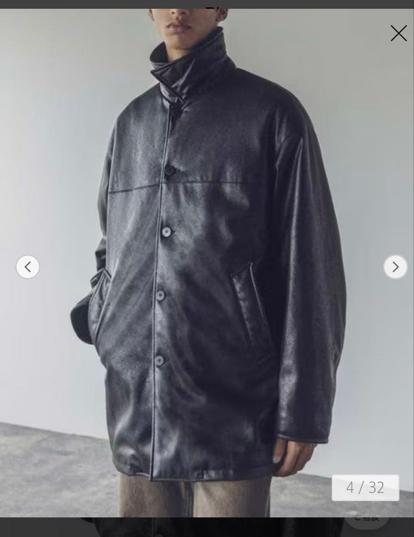 モンキータイム　パデッド レザーライク カー コート　Mサイズ