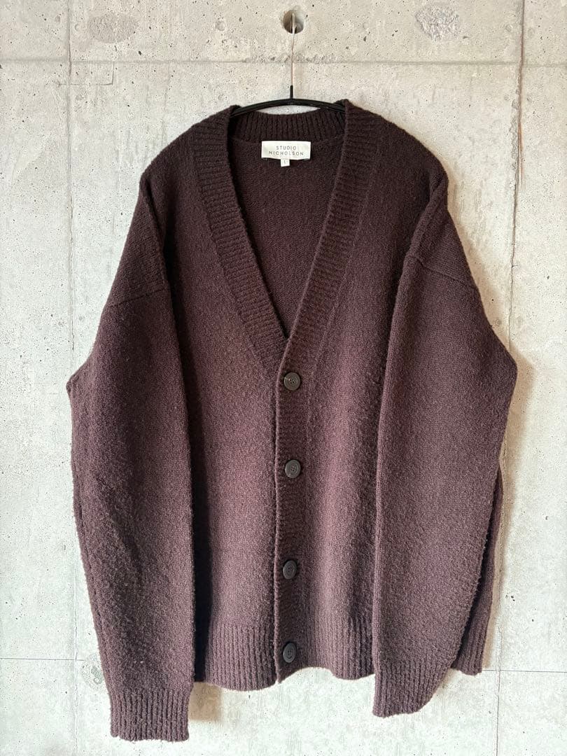 STUDIO NICHOLSON ダークブラウン カーディガン L
