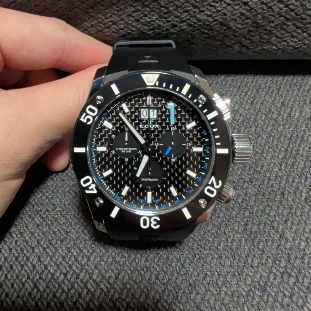エドックス edox クロノオフショア1 クロノグラフビッグデイト