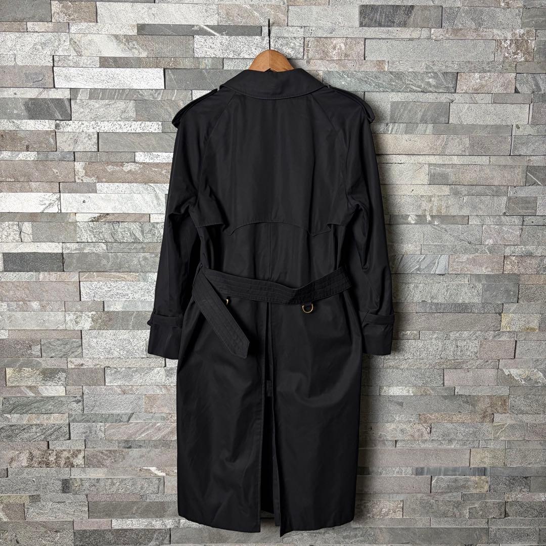 【美品】Aquascutum メンズ　トレンチコート　NewAqua5 ブラック