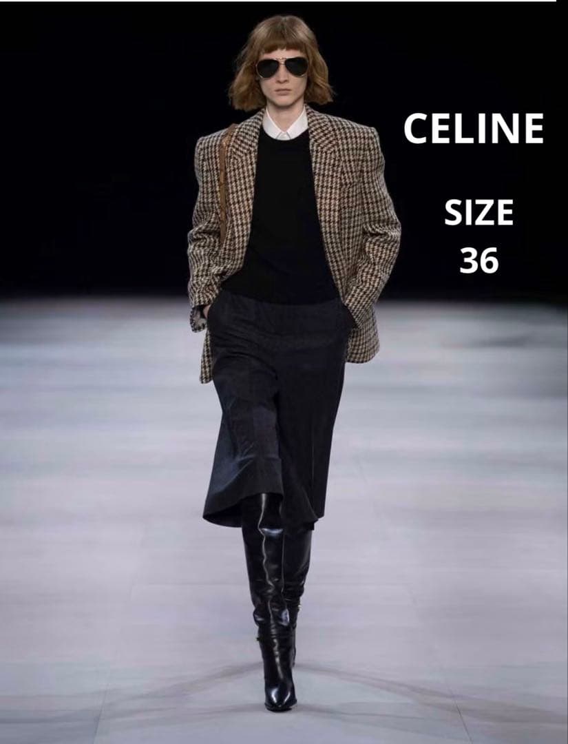 CELINE ブラック キュロットスカート 36