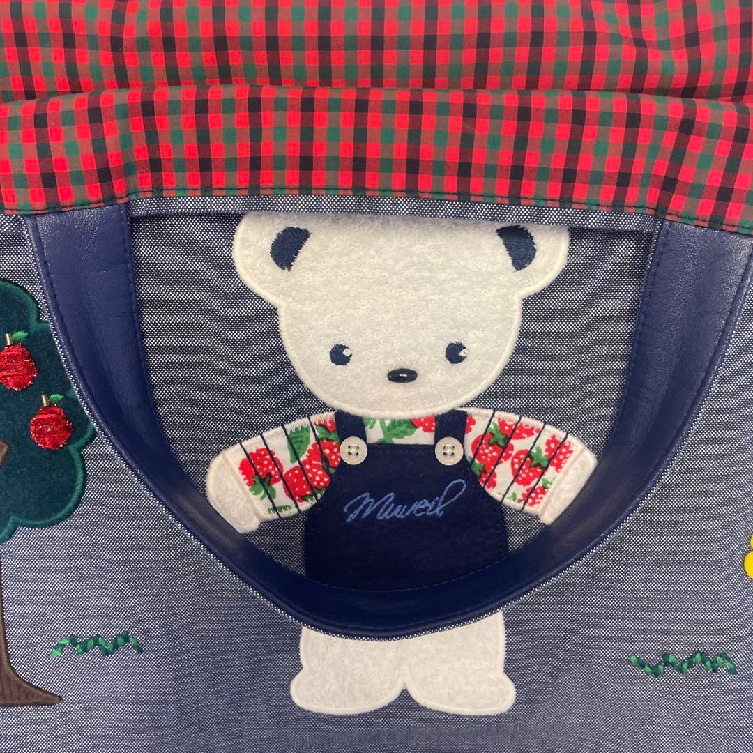 【本日限定価格】ファミリア　ミュベール　刺繍デニムトートバッグ