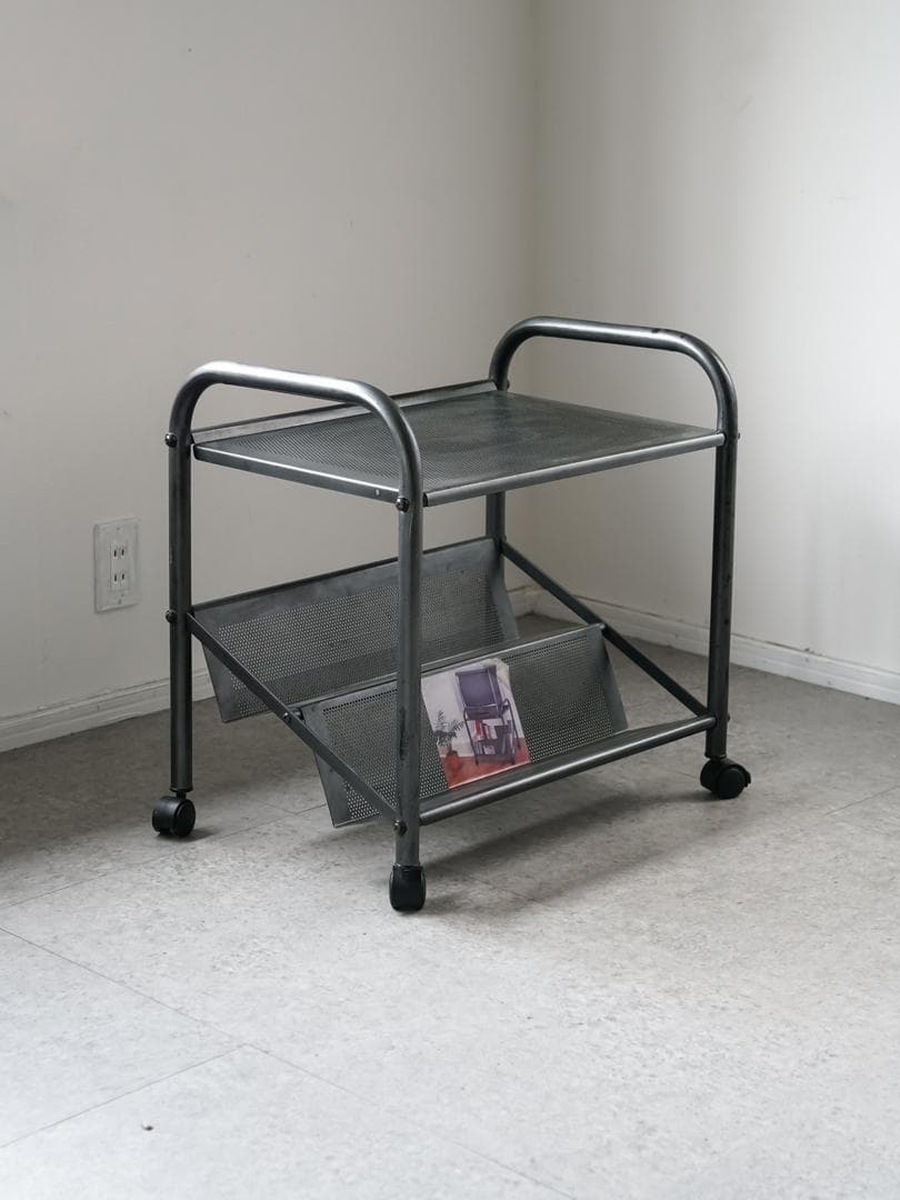 ヴィンテージ パンチングメタルラック/テーブル インダストリアル