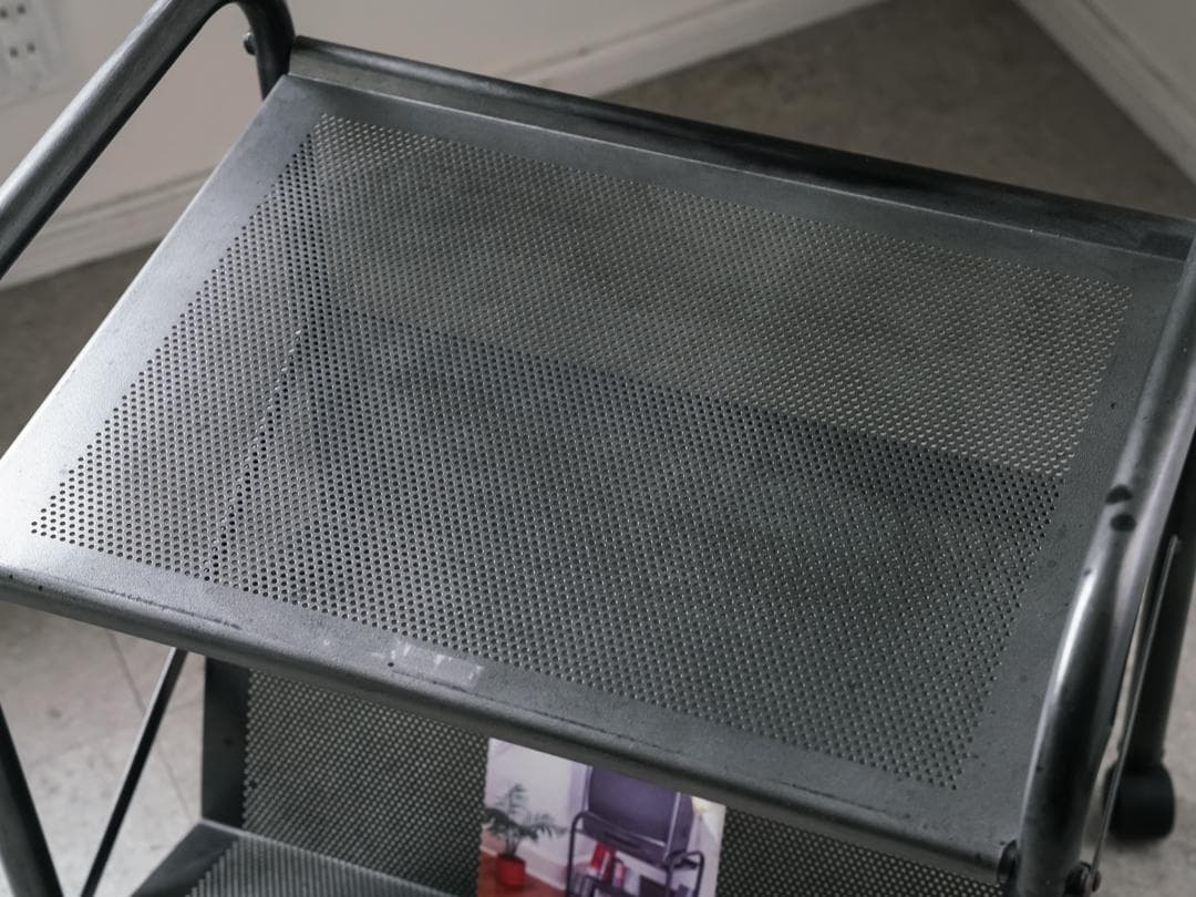 ヴィンテージ パンチングメタルラック/テーブル インダストリアル