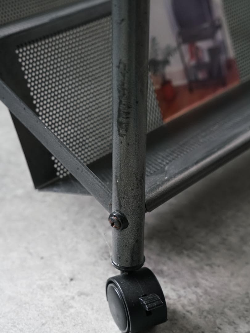 ヴィンテージ パンチングメタルラック/テーブル インダストリアル