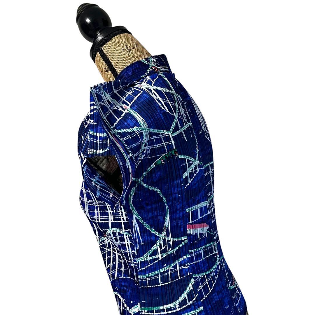 【ジェットコースター柄】【3】PLEATS PLEASE シャツ ブラウス