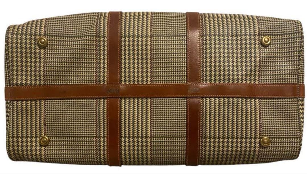 チェック柄ボストンバッグ 大容量