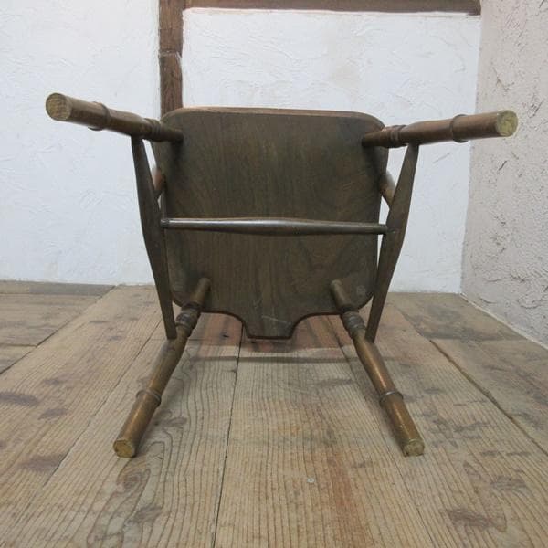 イギリス アンティーク 家具 アームチェア キッチンチェア 英国 4735e