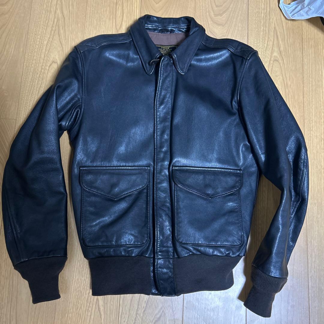 A2 レザージャケットCOCKPIT コックピットUSA ゴートスキン　36