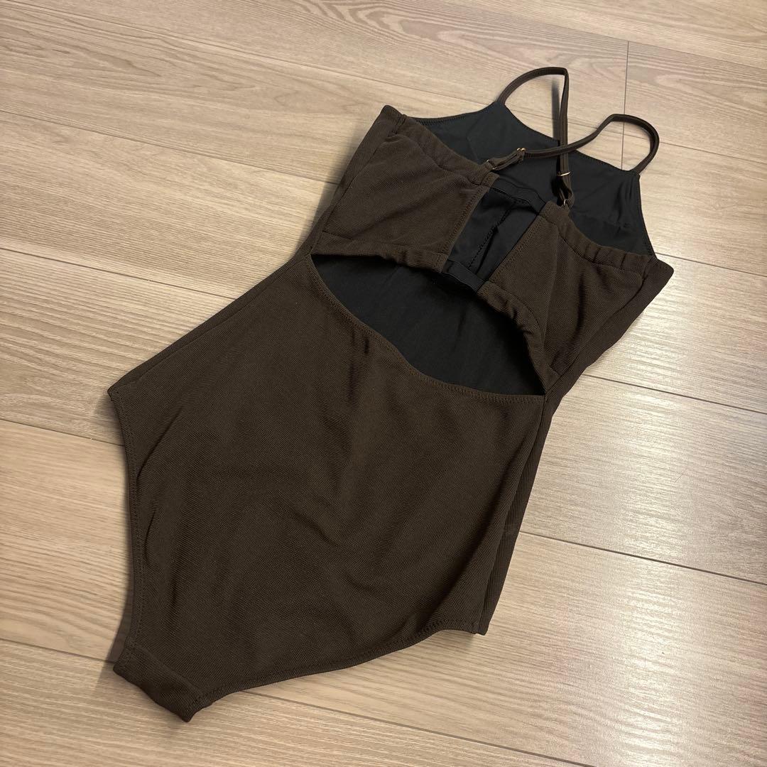 【美品】6 ROKU リブワンピーススイムウェア