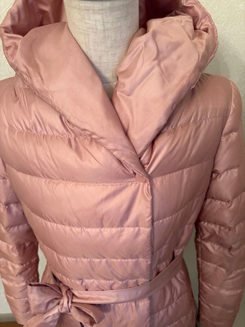 MaxMara Studio❣️マックスマーラフード付きピンクダウンコート❣️38