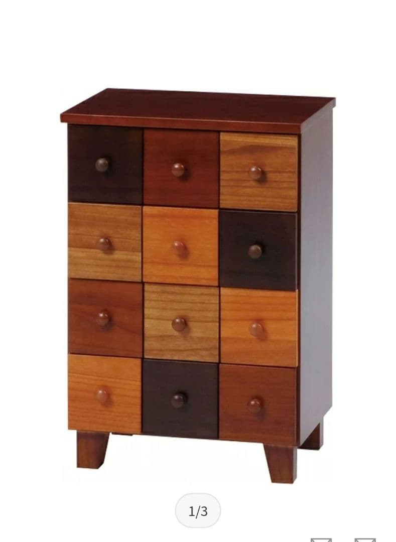 木のぬくもり♡多彩な色合いの木製チェスト♡ 引き出し/シェルフ　木製