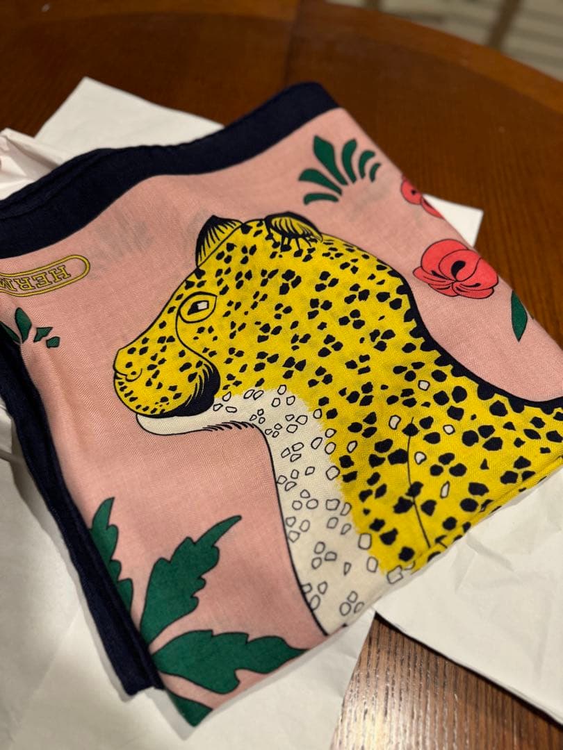 エルメス　レオパード　140×140 カシシル　カレジュアン　未使用