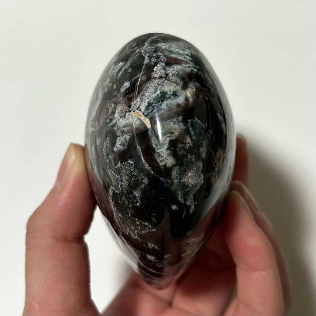 オーシャンジャスパー　BIG　ハート　カラフル　マダガスカル産　396g