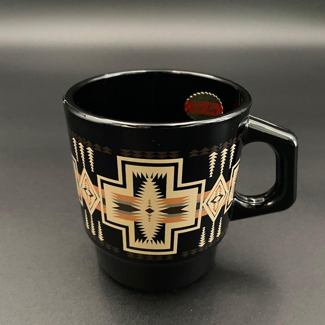 Fire-King スタッキングマグ PENDLETONハーディング ブラック①