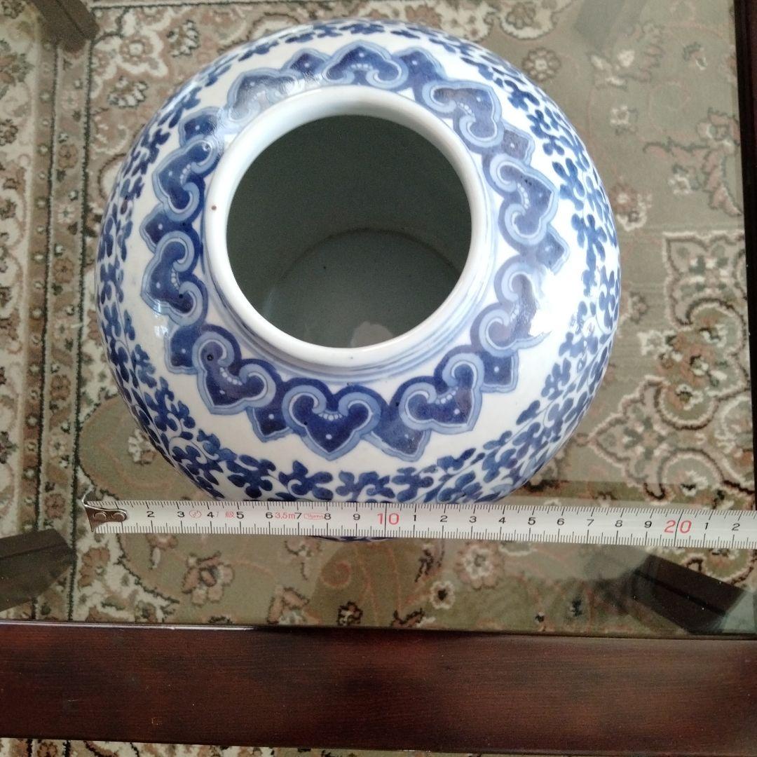 中国骨董旧家蔵七十年前旧蔵【染付青花大壺】中国江西景徳鎮输出名瓷日本输入在銘あり