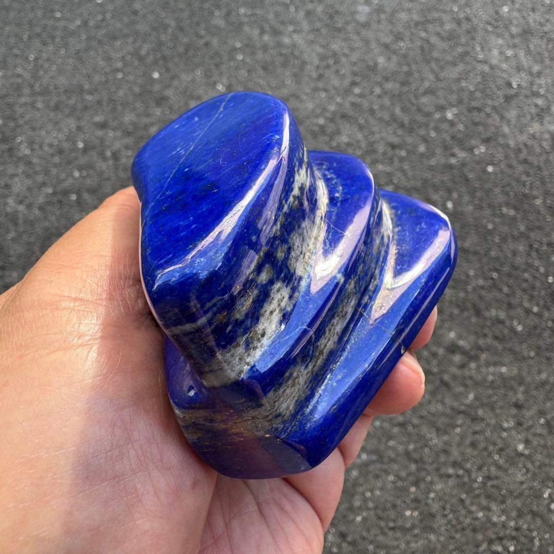☆ラピスラズリ☆本物☆神波動☆約383g☆アフガニスタン産☆天然無着色☆磨き原石