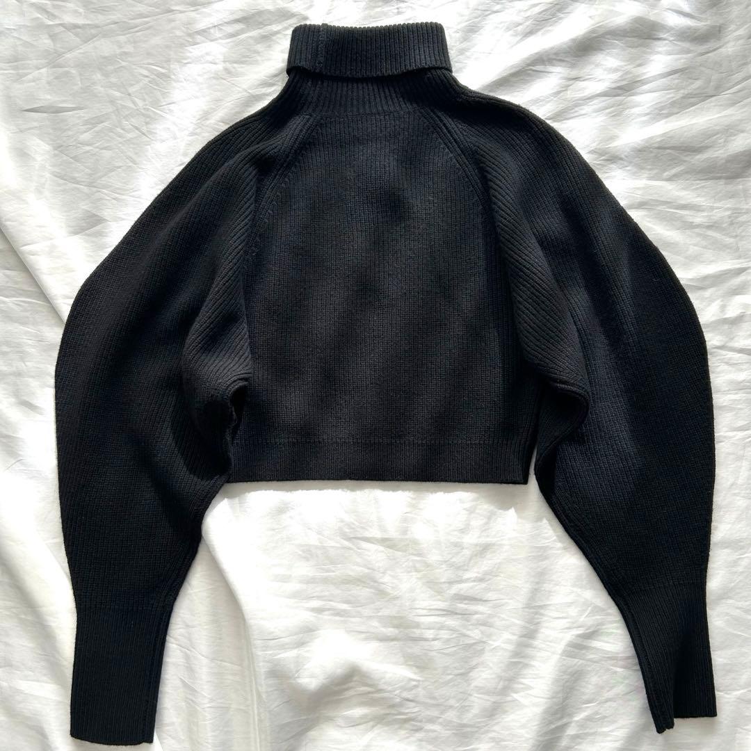 美品♡【Cygne】タートルニット コクーンスリーブ Rene ブラック 黒