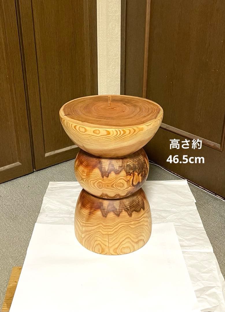 丸太　スツール　サイドテーブル フラワースタンド