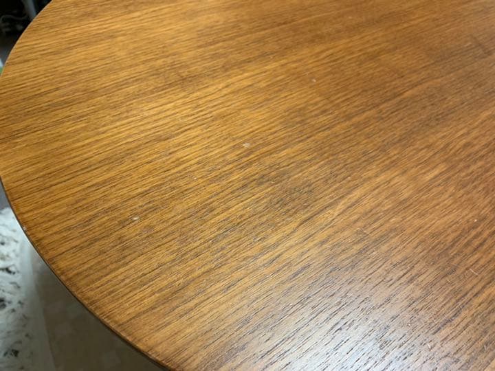 estic SPIGA X-LIFT 楕円タマゴ型昇降テーブル無垢張り合わせ