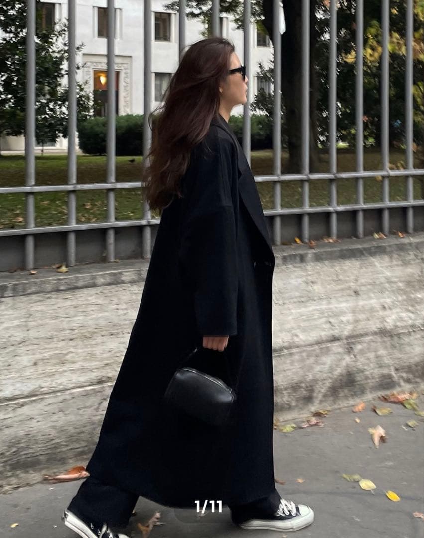 DEUX MI オーバーサイズドロングウールコート