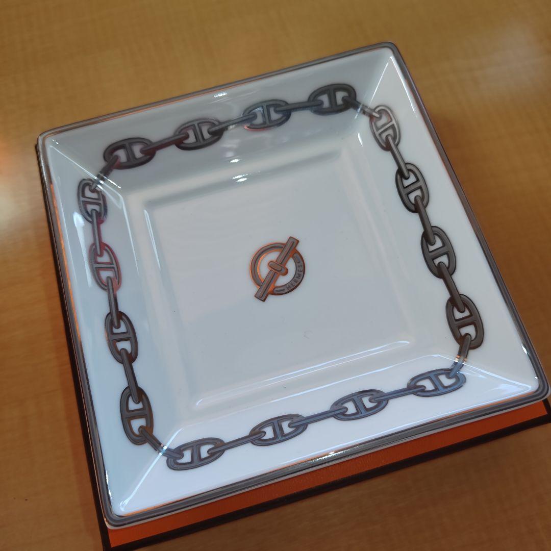 【未使用・希少】エルメス　シェーヌダンクル　プラチナ　ヴィド・ポッシュ　小物入れ