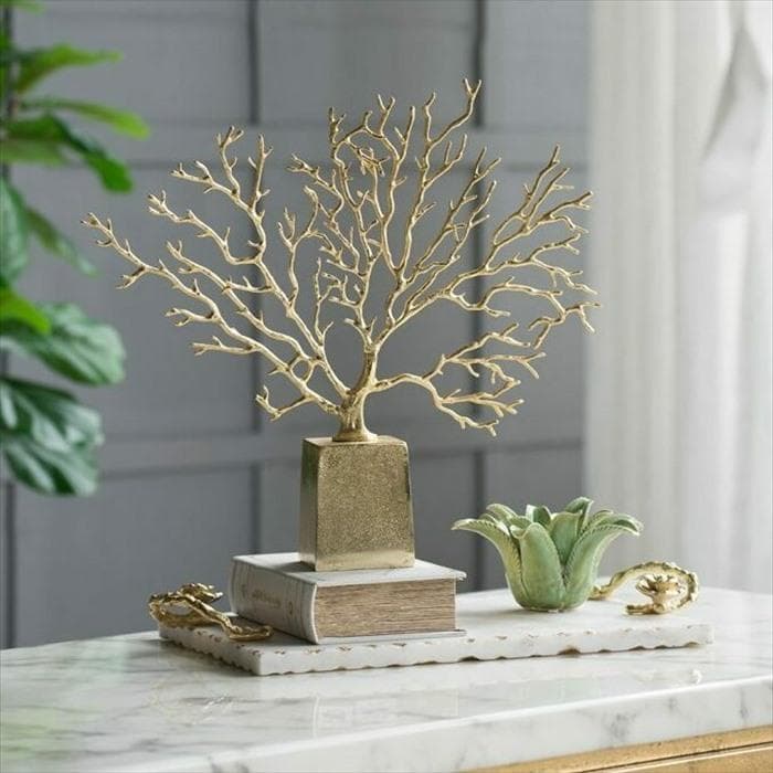 モダン ブラスツリー ゴールド 置物 オーナメント サンゴ
