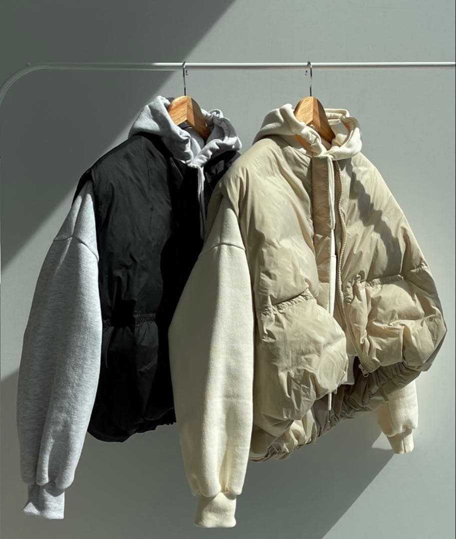 wee9s エッグベスト 2025AWデザイン エッグショートダウンベスト