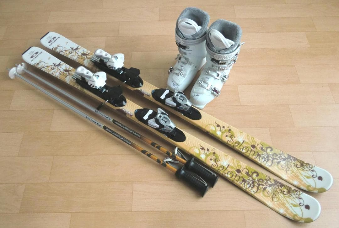 ■■12月・1月限定■送料無料■サロモン■女性用スキーセット■140/23.5■