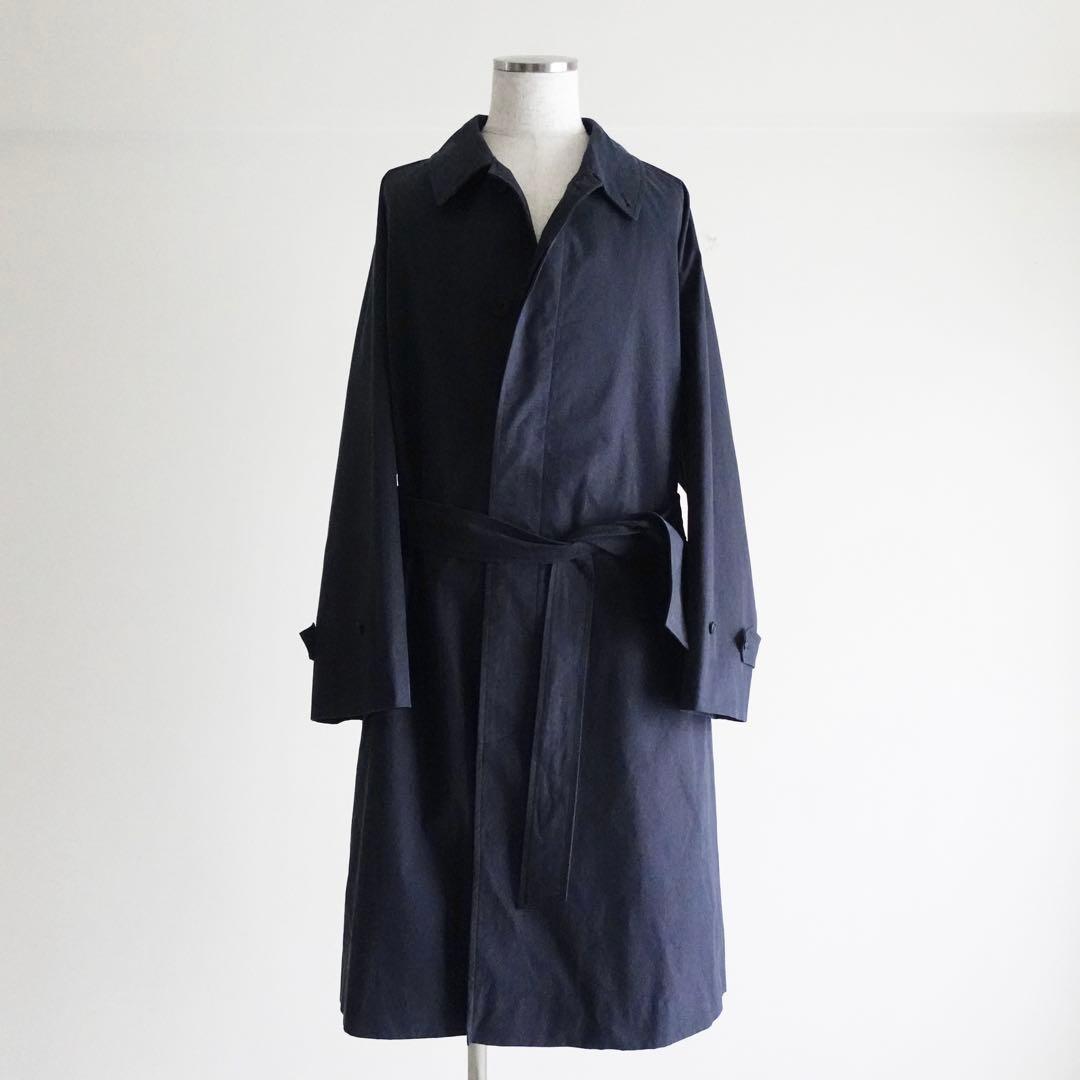 21AW LE C/Pギャババルカラーコート　ネイビー　2 一枚袖