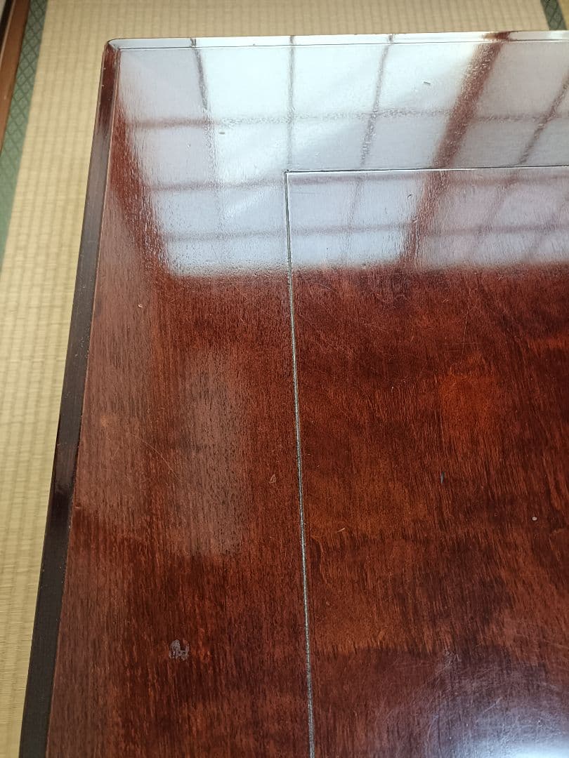 座卓　和室　ローテーブル　天然木化粧合板　年代物　昭和期　レトロ　アンティーク