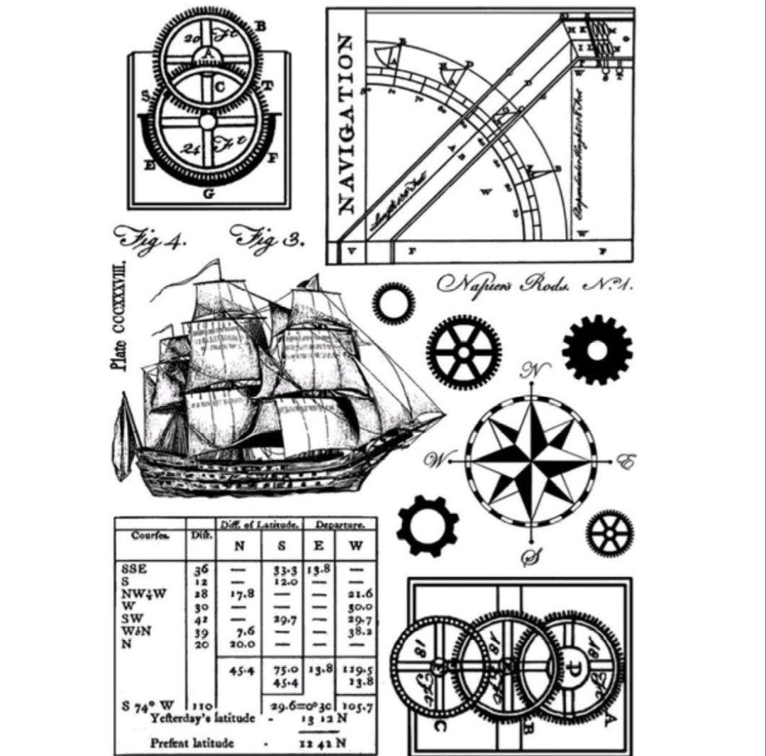 帆船のシリコーンスタンプ