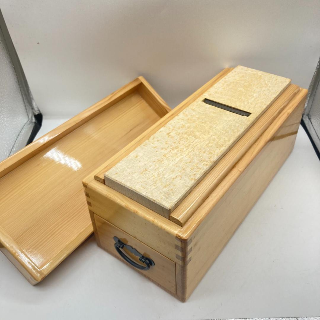 ▼日本製 匠 木製　かつお節削り器 　引出し付き