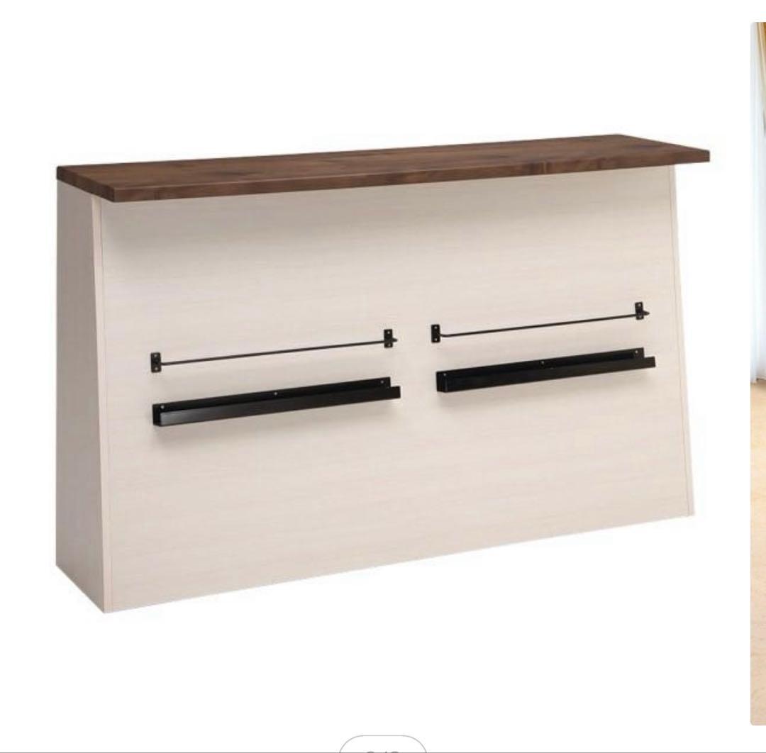 バーカウンター　木目　おしゃれ　キッチン　DIY 収納棚