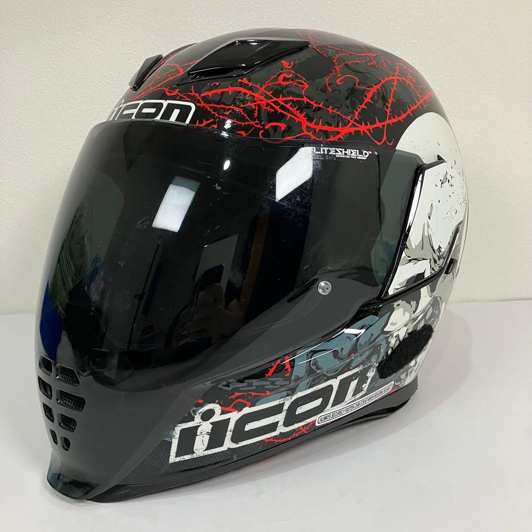 ICON AIRFLITE SKULL 18 フルフェイス ヘルメット 2XL
