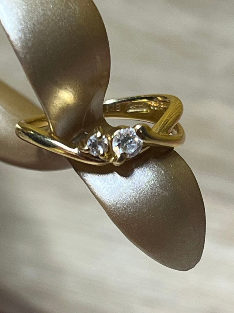 スカラベ　K18 リング　約5号